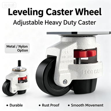 Furniture Leveling Hardware - Heavy Duty Leveling Caster 40F 60F