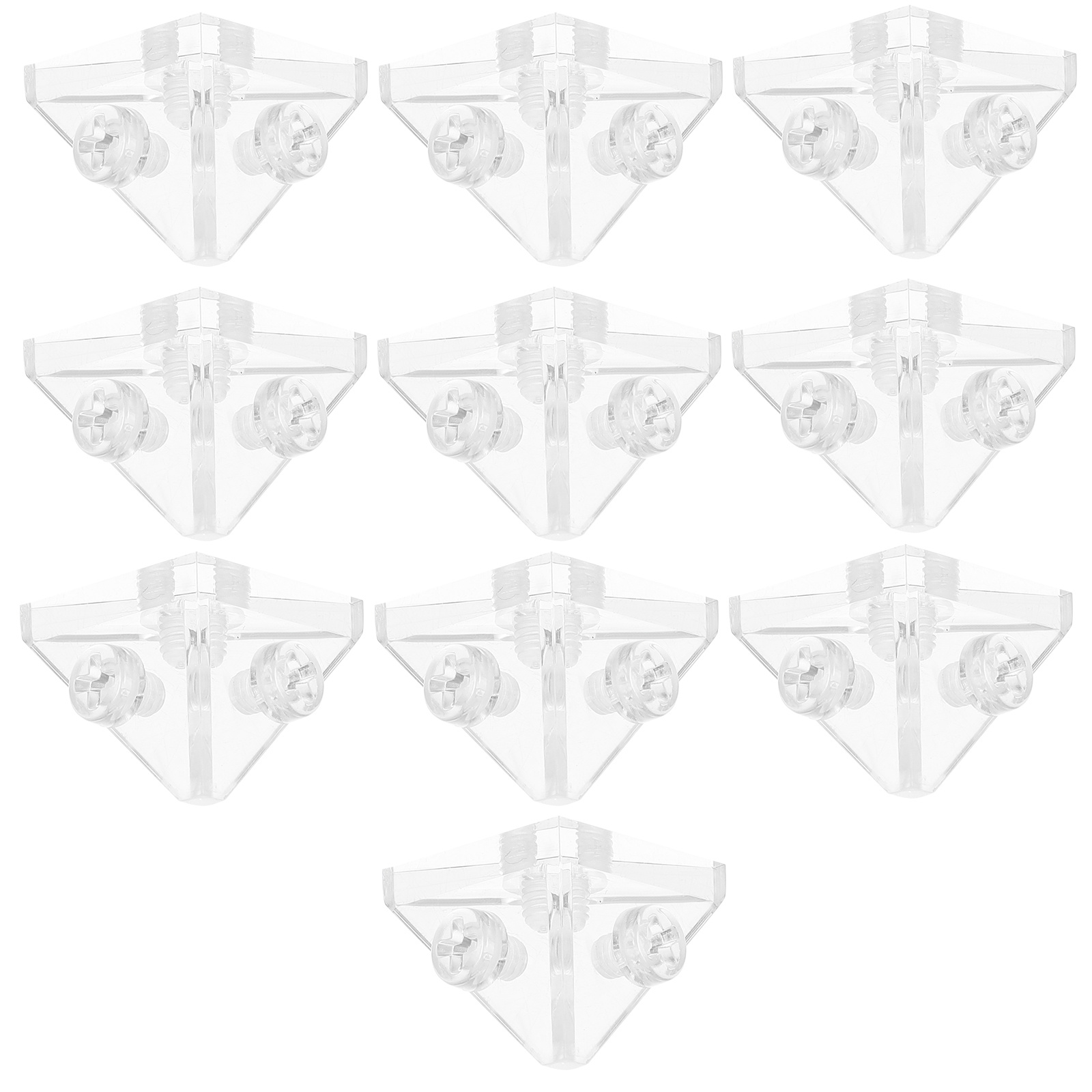 Shelf Bracket Pair - 10Pcs Transparent Acrylic Angle Brackets Secure