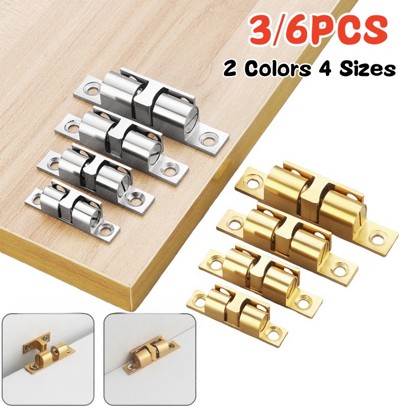 Furniture Hardware Products - 3/6pcs Cabinet Closet Door Ball Catch,Brass