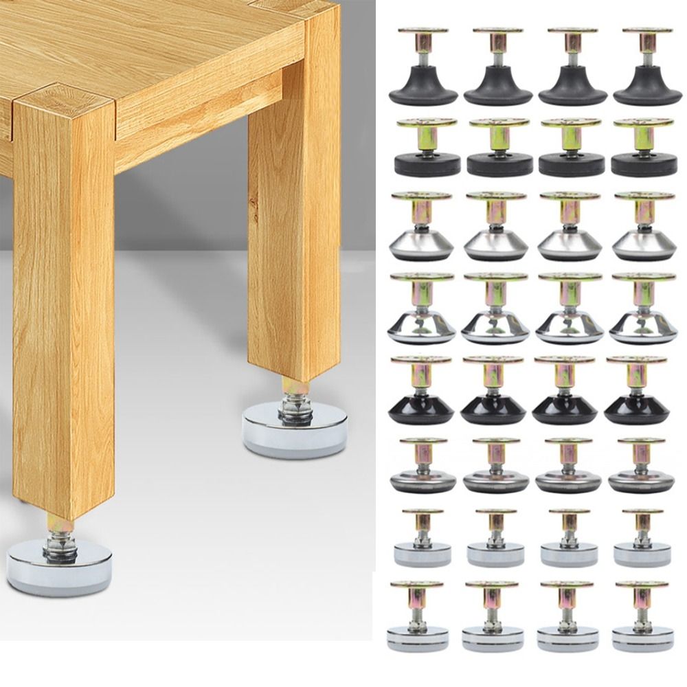 Furniture Leveling Hardware - 4pcs Adjustable Furniture Support Leg Screw-in