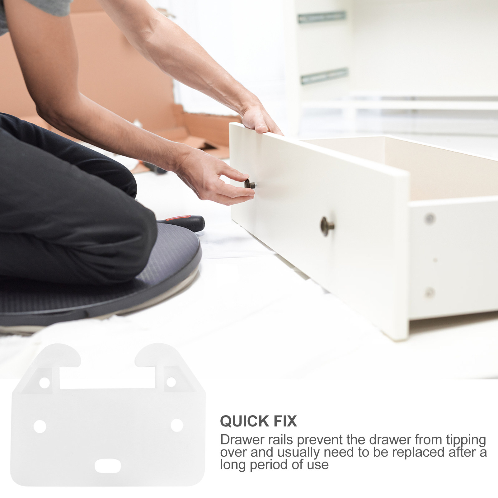 100Pcs Drawer Track Guide Whit - đánh giá và giá Furniture Hardware With Backplate