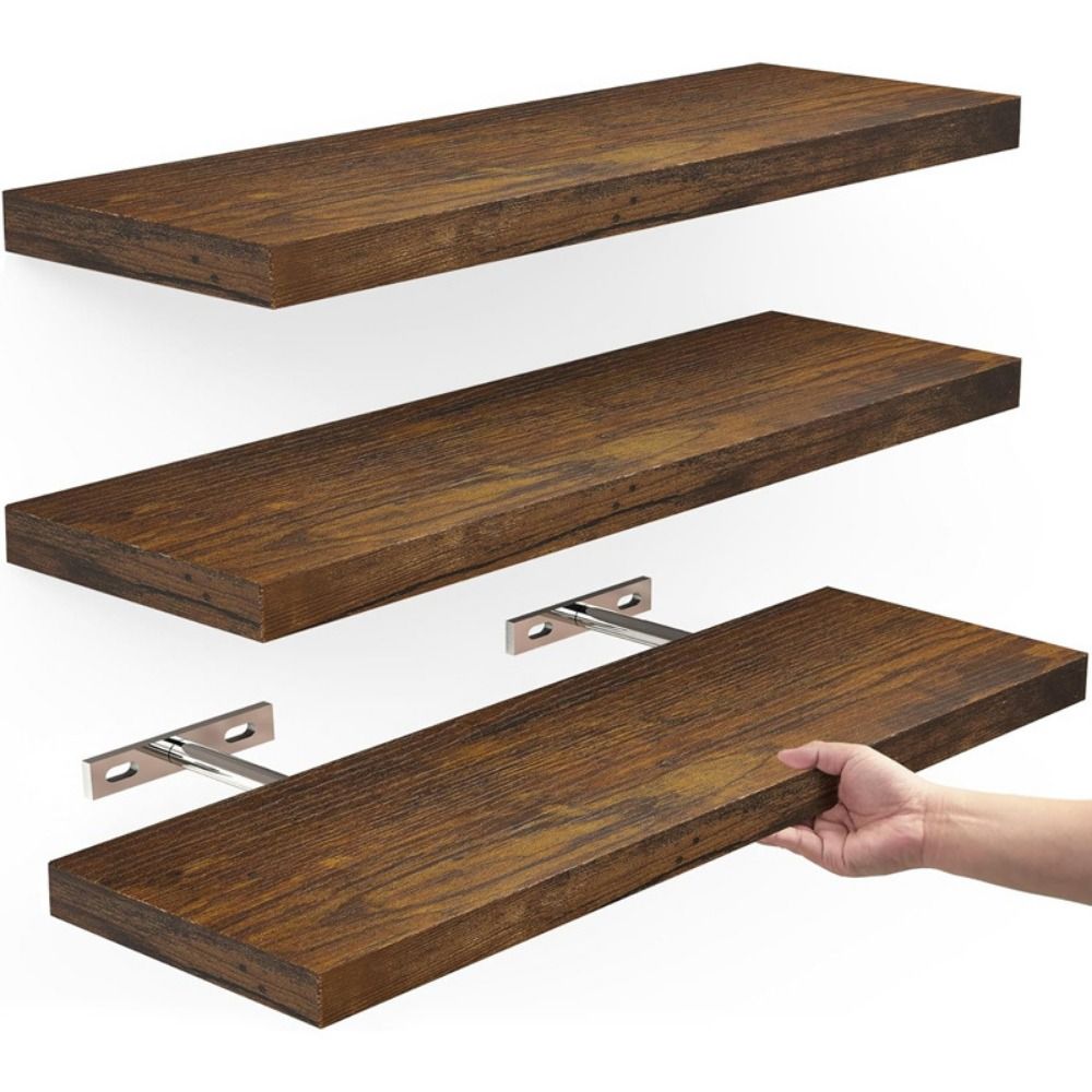 Wooden Hanging Storage Rack Du - đánh giá và giá Shelf Bracket Pair