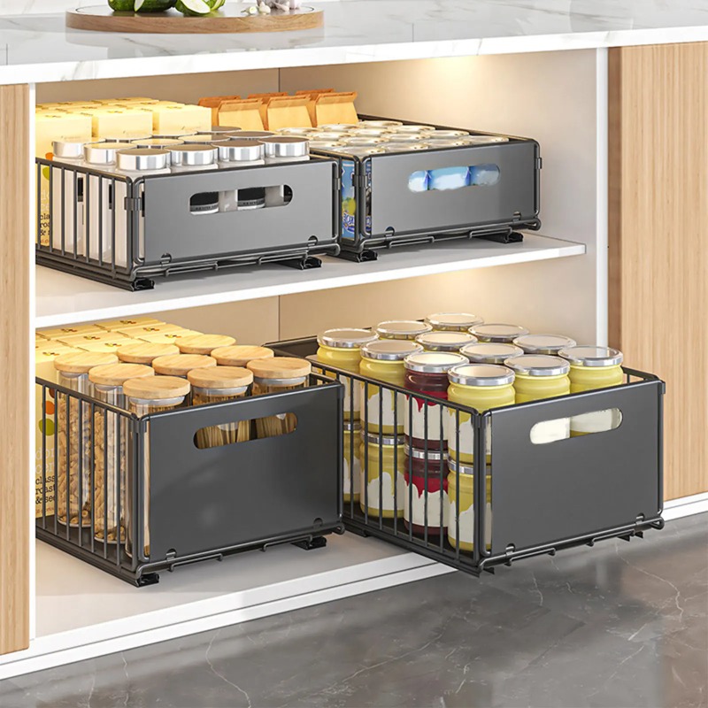 1pcs Kitchen Storage Rack with - đánh giá và giá Drawer Slide Pair