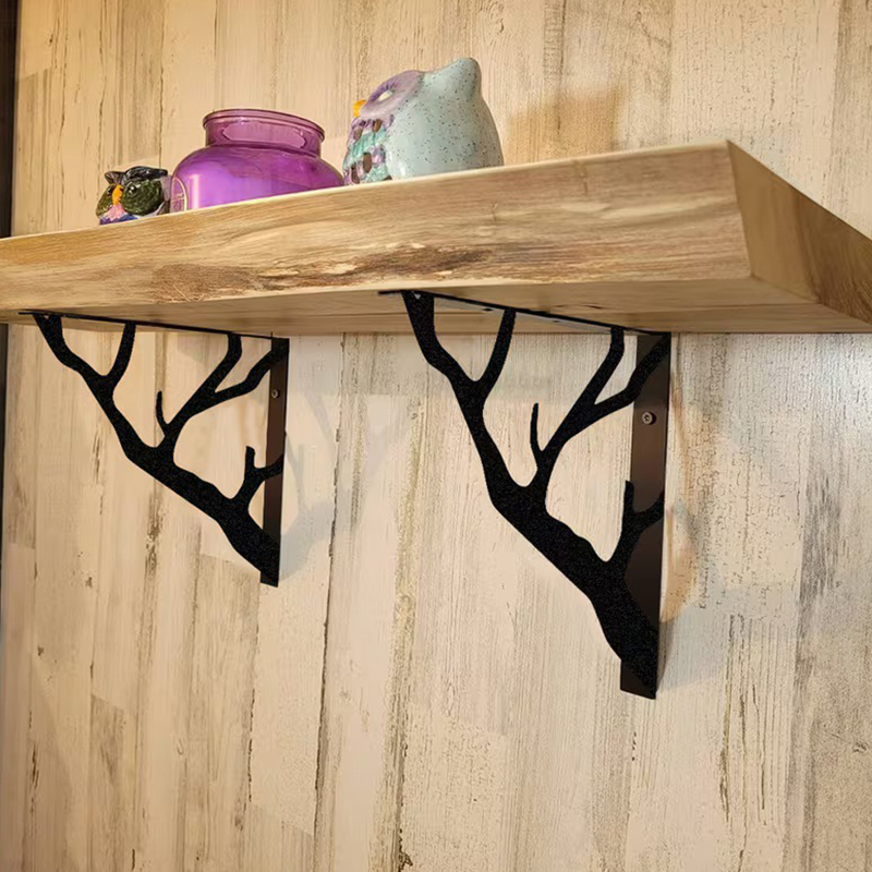 2PCS Black Tree Branch Metal S - đánh giá và giá Shelf Bracket Pair