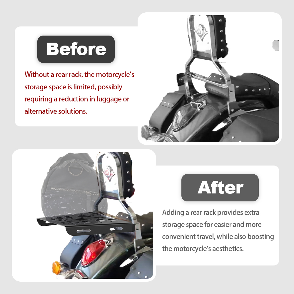 Motorcycle Rear Rack For Kawas - đánh giá và giá Shelf Bracket Pair