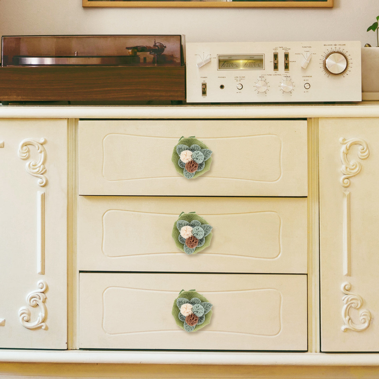 Flower Pattern Door Knob Cover - đánh giá và giá Cabinet Knob Round