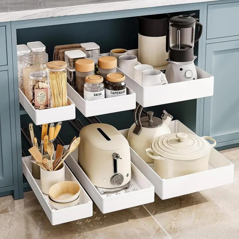 1-2pcs Kitchen Organizer Pull  - đánh giá và giá Drawer Slide Pair
