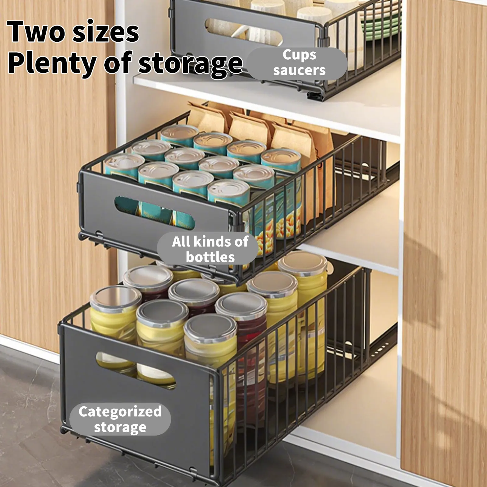 Pull Out Kitchen Storage Rack  - đánh giá và giá Drawer Slide Pair
